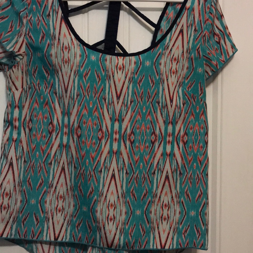 Blouse with a strappy back